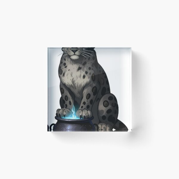 Item preview, Gothic Snow Leopard Azure Cauldron designed and sold by IllumeInk.