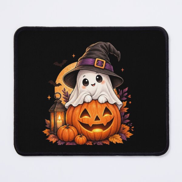 Item preview, Cute Ghost Witch on Pumpkin Halloween Design designed and sold by ZyVoAli.