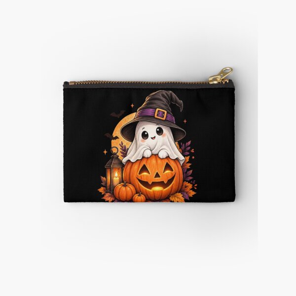 Item preview, Cute Ghost Witch on Pumpkin Halloween Design designed and sold by ZyVoAli.