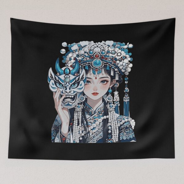 Item preview, Elegant Chinese Opera Girl Mask designed and sold by ynnVonarx24.