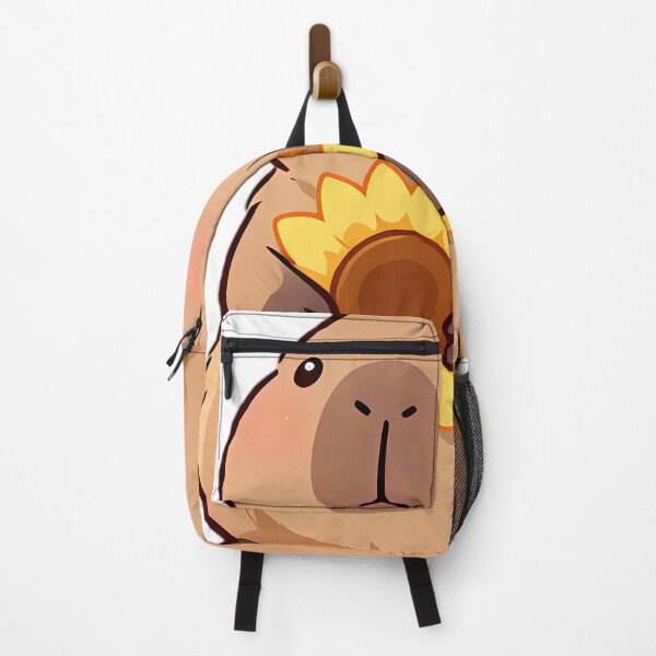 Item preview, Cute Baby Capybara Hugging Sunflower designed and sold by pumsquare.