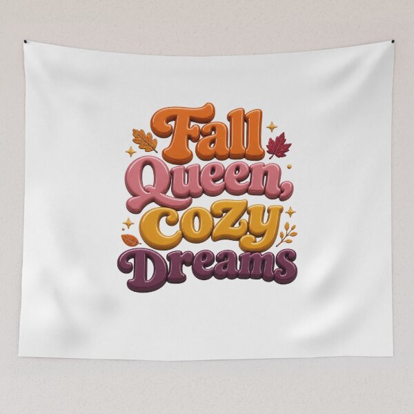 Item preview, Fall Queen, Cozy Dreams – Cute Cozy Autumn Design for Women & Fall Lovers designed and sold by PrintSparkDesigns.