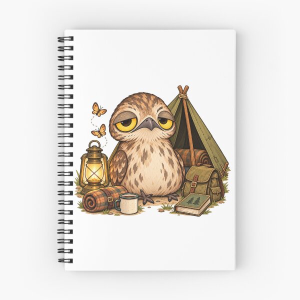 Item preview, Cute Potoo Camping Bird | Funny Sleepy Nocturnal Bird Camper designed and sold by MrDev.
