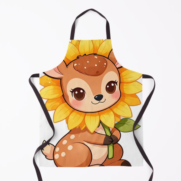Item preview, Cute Baby Deer Fawn Hugging Sunflower designed and sold by pumsquare.
