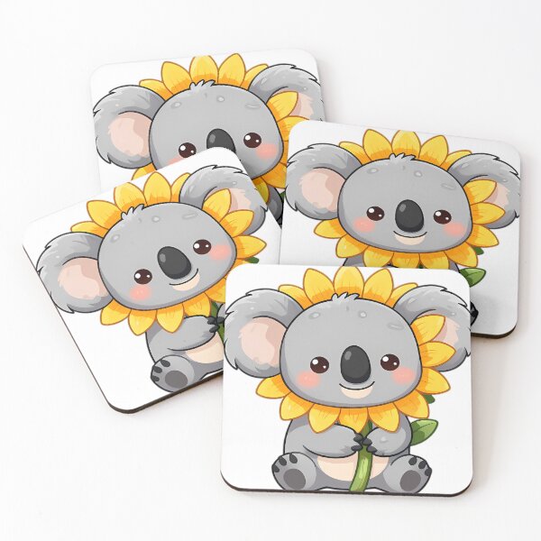Item preview, Cute Baby Koala Hugging Sunflower Stalk designed and sold by pumsquare.