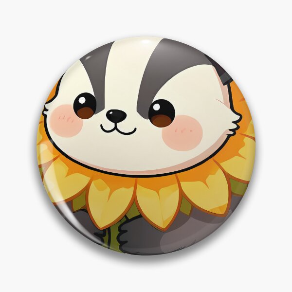 Item preview, Cute European Badger Hugging Sunflower designed and sold by pumsquare.