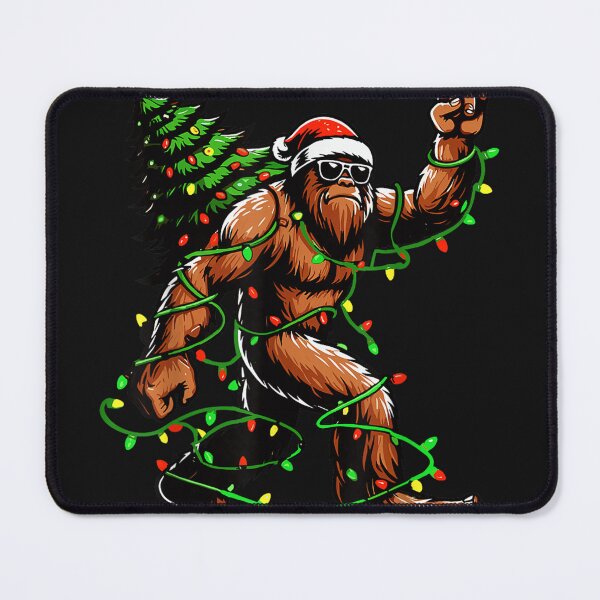 Item preview, Santa Bigfoot Christmas Tree Xmas Lights Funny Sasquatch designed and sold by matnguc1.
