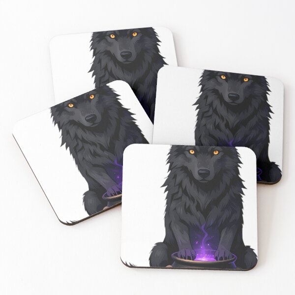 Item preview, Gothic Wolf Pup Violet Moon Cauldron designed and sold by IllumeInk.