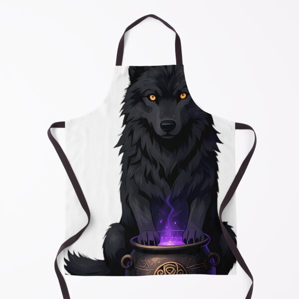 Item preview, Gothic Wolf Pup Violet Moon Cauldron designed and sold by IllumeInk.