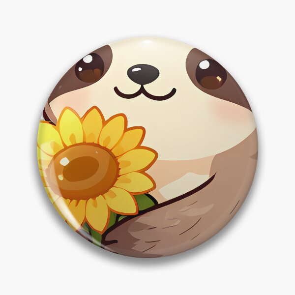 Item preview, Cute Baby Sloth Clutching Sunflower designed and sold by pumsquare.
