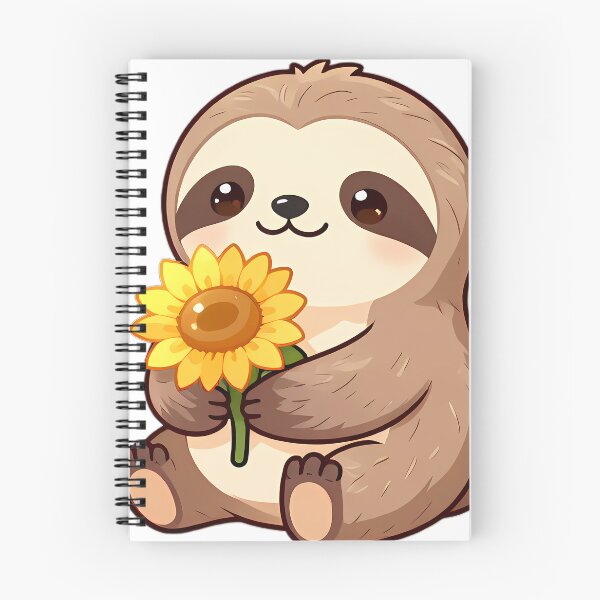 Item preview, Cute Baby Sloth Clutching Sunflower designed and sold by pumsquare.