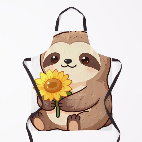 Item preview, Cute Baby Sloth Clutching Sunflower designed and sold by pumsquare.