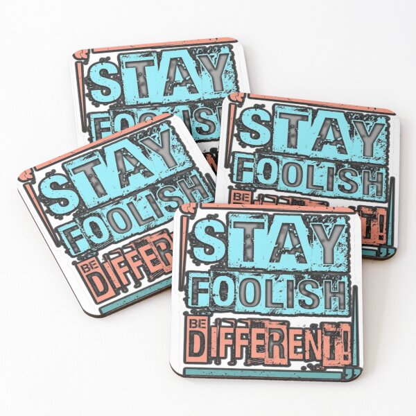 Item preview, "Stay Foolish Be Different" Urban Streetwear Typography Sticker Graphic designed and sold by Khennshe-Designs.