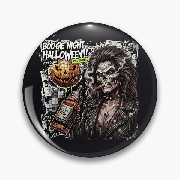 Item preview, Halloween Skeleton Punk Disco Pumpkin Bottle designed and sold by Voodoo Store Paranormal Collections.