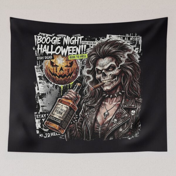 Item preview, Halloween Skeleton Punk Disco Pumpkin Bottle designed and sold by Voodoo Store Paranormal Collections.