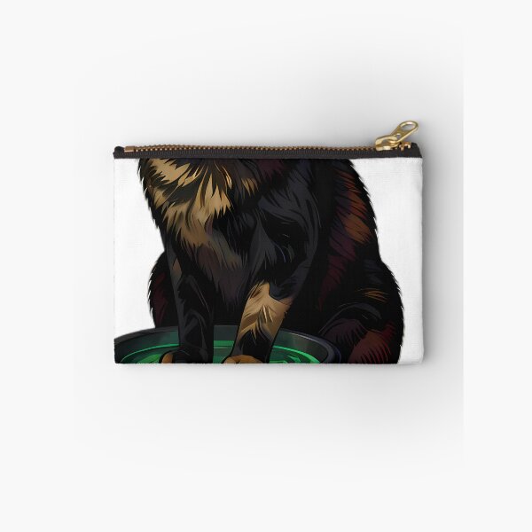 Item preview, Gothic Calico Cat Emerald Brew Cauldron designed and sold by IllumeInk.
