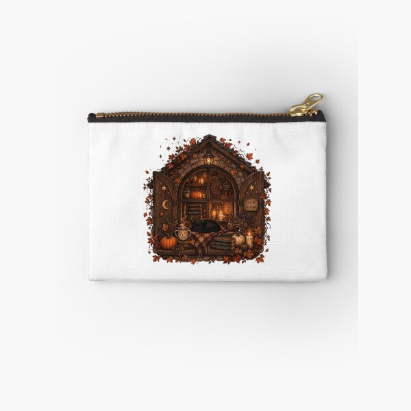 Item preview, Witches Welcome Cozy Autumn Witch Cottage Black Cat designed and sold by FestivityFinds.