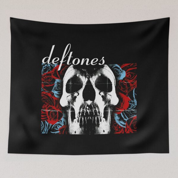 Item preview, deftones alternative rock skull and red roses floral music designed and sold by LouisDaniel12.