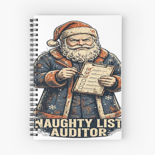 Item preview, Naughty List Auditor Funny Santa Christmas T-Shirt designed and sold by Worn and Witty.