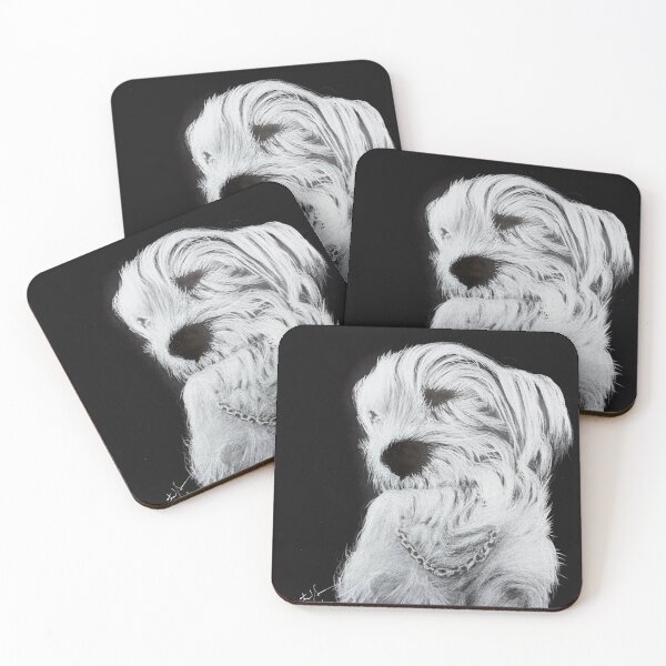 Item preview, Minimalist Maltese - White pencil portrait  designed and sold by Eclipse-Whisper.