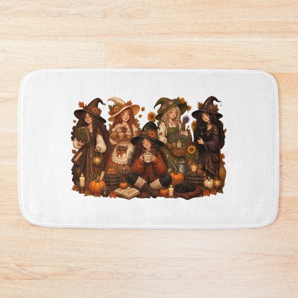 Item preview, Cozy Autumn Witch Coven Coffee Books and Black Cats designed and sold by FestivityFinds.