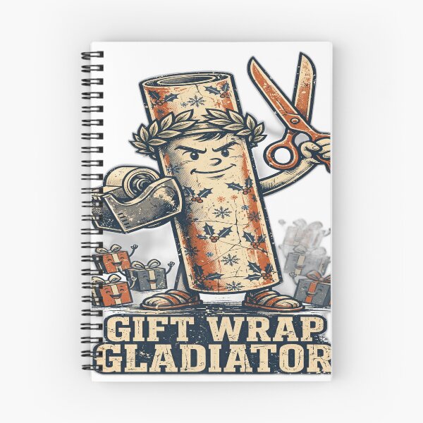Item preview, Gift Wrap Gladiator Funny Christmas T-Shirt designed and sold by Worn and Witty.