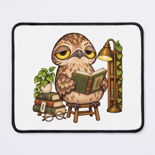 Item preview, Cute Potoo Reading Bird | Funny Sleepy Bookworm Bird Plant Lover designed and sold by MrDev.
