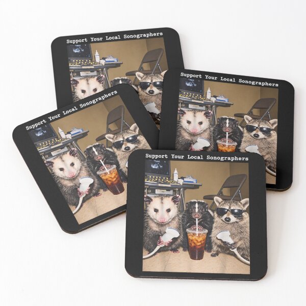 Item preview, Support Your Local Sonographers Raccoon Ultrasound Possum designed and sold by FableMind.