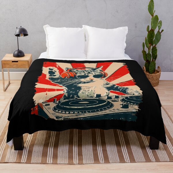 Item preview, Retro Cat DJ Sunburst Music designed and sold by Tattiana02ac.