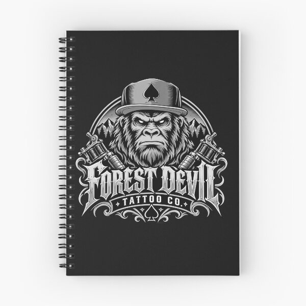 Item preview, Forest Devil Tattoo Co. – Black & White Bigfoot Tattoo Design designed and sold by Squatchme.
