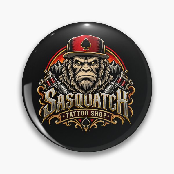 Item preview, Sasquatch Tattoo Shop – Vintage Bigfoot Tattoo Artist Design designed and sold by Squatchme.