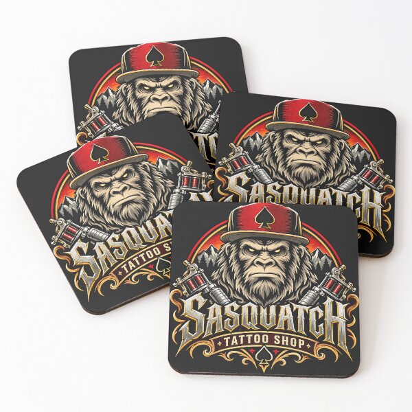Item preview, Sasquatch Tattoo Shop – Vintage Bigfoot Tattoo Artist Design designed and sold by Squatchme.