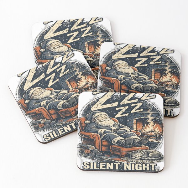 Item preview, Silent Night Snoring Night Funny Santa T-Shirt designed and sold by Worn and Witty.