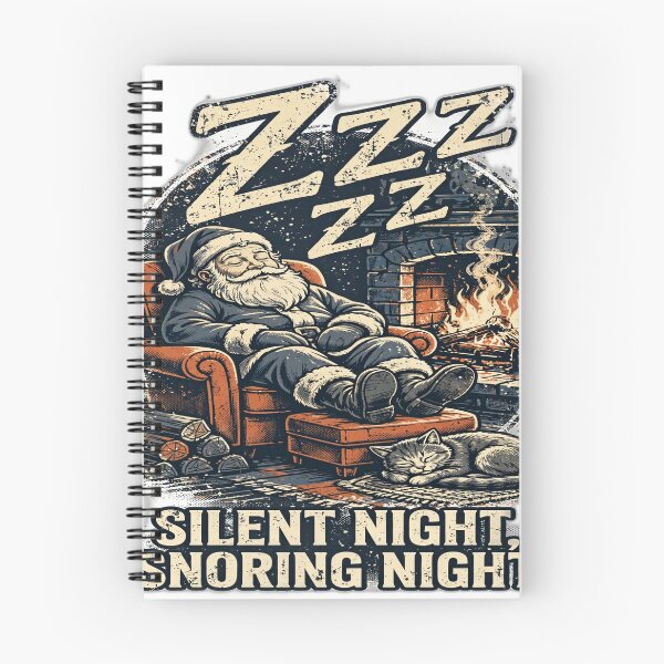 Item preview, Silent Night Snoring Night Funny Santa T-Shirt designed and sold by Worn and Witty.