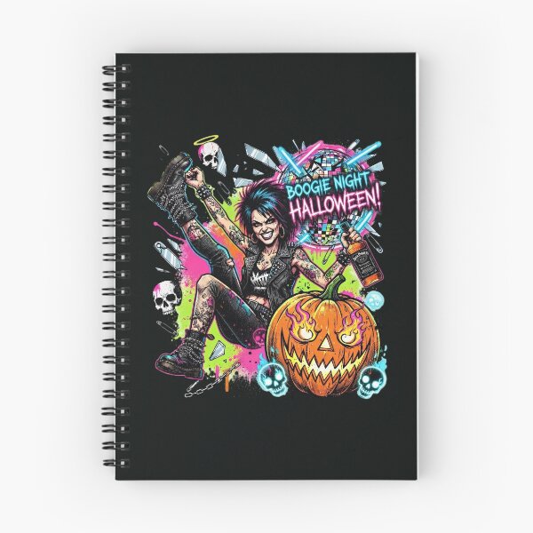 Item preview, Halloween Punk Boots Neon Pumpkin Girl designed and sold by Voodoo Store Paranormal Collections.