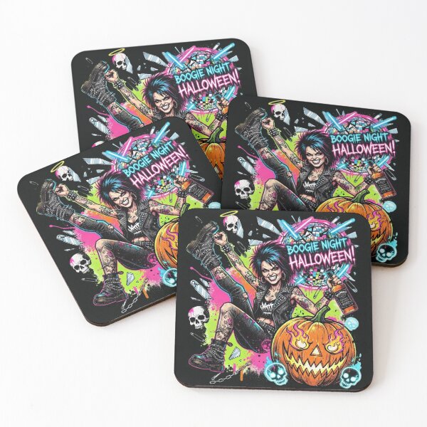 Item preview, Halloween Punk Boots Neon Pumpkin Girl designed and sold by Voodoo Store Paranormal Collections.