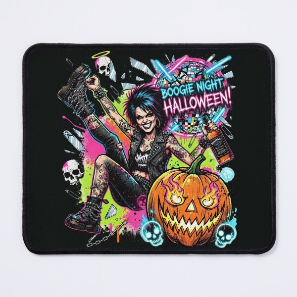Item preview, Halloween Punk Boots Neon Pumpkin Girl designed and sold by Voodoo Store Paranormal Collections.