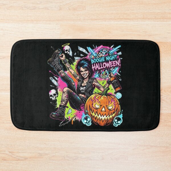 Item preview, Halloween Punk Boots Neon Pumpkin Girl designed and sold by Voodoo Store Paranormal Collections.