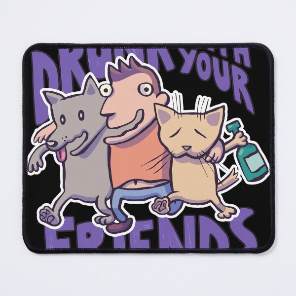Item preview, Drunk With Your Friends Pet Illustration designed and sold by VOUDERSON.