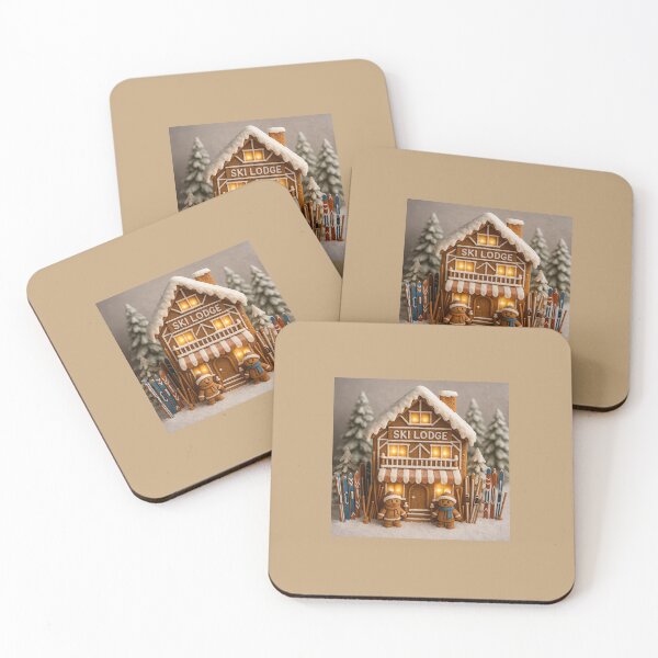 Item preview, Gingerbread Alpine Ski Lodge – Austrian Winter Chalet Scene designed and sold by Novel Works Studio.