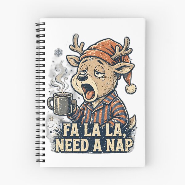 Item preview, Fa La La Need a Nap Tired Reindeer T-Shirt designed and sold by Worn and Witty.