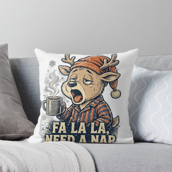 Item preview, Fa La La Need a Nap Tired Reindeer T-Shirt designed and sold by Worn and Witty.