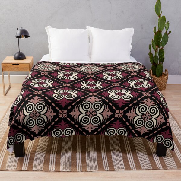Item preview, Thai traditional pattern seamless background in dark burgundy designed and sold by PowerAntShop.