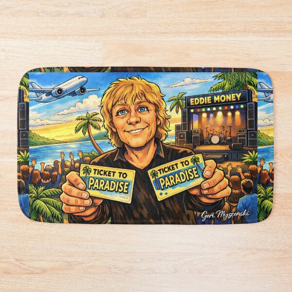 Item preview, Eddie Money – Two Tickets to Paradise Retro Concert Art designed and sold by The Art Queen Of Michigan .