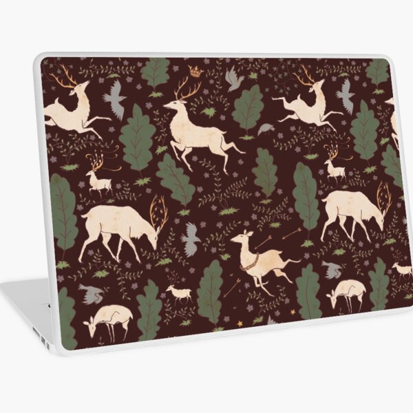 The Running of the Deer - Brown Laptop Skin