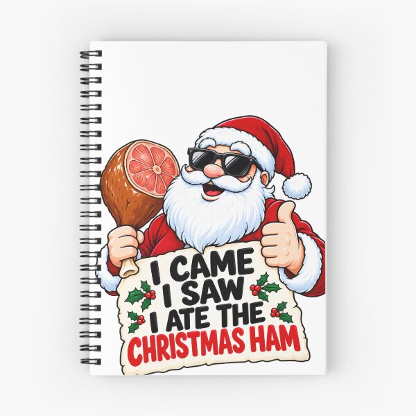 Item preview, I Came I Saw I Ate The Christmas Ham Funny Santa Design designed and sold by Kenzie & Co.