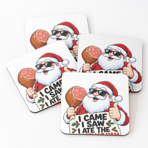 Item preview, I Came I Saw I Ate The Christmas Ham Funny Santa Design designed and sold by Kenzie & Co.