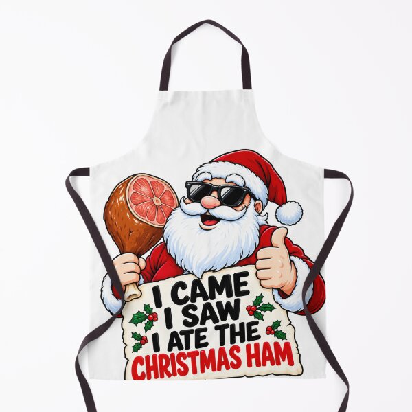 Item preview, I Came I Saw I Ate The Christmas Ham Funny Santa Design designed and sold by Kenzie & Co.