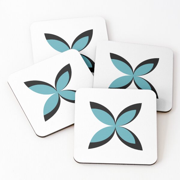 Item preview, Teal and Black Geometric Petals designed and sold by DOCHEC.