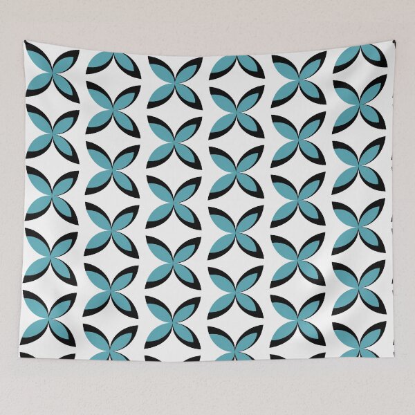 Item preview, Teal and Black Geometric Petals designed and sold by DOCHEC.